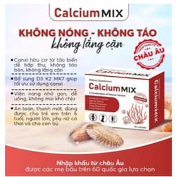 Calcium Mix hộp 60 Viên- Canxi Tảo Biển Đỏ Cho Bà Bầu Dễ Hấp Thu,hỗ trợ xương chắc khỏe răng chắc khỏe> BUN BUN SHOP 20 3