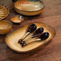 Bộ Bát Đĩa Hoàng Kim 28 Món Gốm Làng Bát Tràng Men Hỏa Biến Cao Cấp Cho Gia Đình 6-10 Người 4