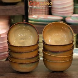 Bộ Bát Đĩa Hoàng Kim 28 Món Gốm Làng Bát Tràng Men Hỏa Biến Cao Cấp Cho Gia Đình 6-10 Người 8