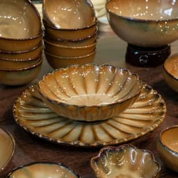 Bộ Bát Đĩa Hoàng Kim 28 Món Gốm Làng Bát Tràng Men Hỏa Biến Cao Cấp Cho Gia Đình 6-10 Người 3