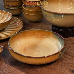 Bộ Bát Đĩa Hoàng Kim 28 Món Gốm Làng Bát Tràng Men Hỏa Biến Cao Cấp Cho Gia Đình 6-10 Người 7