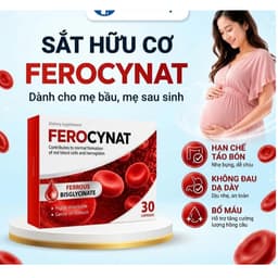Ferocynat hộp 30 viên.bổ sung Sắt Hữu Cơ,Ngăn Ngừa Thiếu Máu phụ nữ chuẩn bị mang thai,đang mang thai> BUN BUN SHOP 20 4