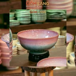 Bộ Bát Đĩa Hào Môn 22 Món Gốm Làng Bát Tràng Men Hỏa Biến Cao Cấp Cho Gia Đình 6-10 Người 6