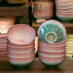 Bộ Bát Đĩa Hào Môn 22 Món Gốm Làng Bát Tràng Men Hỏa Biến Cao Cấp Cho Gia Đình 6-10 Người 5