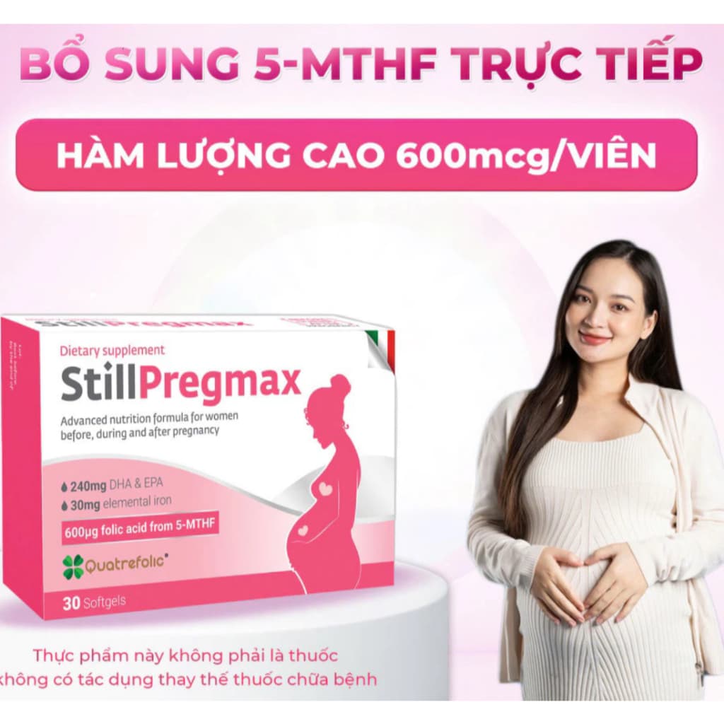 StillPregmax 30 viên. Bổ sung DHA, Acid Folic 5-MTHF, Sắt dễ hấp thu cho mẹ bầu & sau sinh.> BUN BUN SHOP 20
