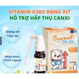 Bearbon Babies D3+K2 - Bổ sung Vitamin D3 K2, Hỗ trợ hấp thu Canxi, phát triển xương, não bộ Bé> BUN BUN SHOP 20 2