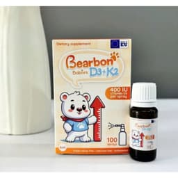 Bearbon Babies D3+K2 - Bổ sung Vitamin D3 K2, Hỗ trợ hấp thu Canxi, phát triển xương, não bộ Bé> BUN BUN SHOP 20 5