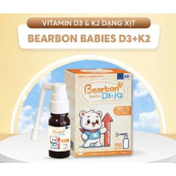 Bearbon Babies D3+K2 - Bổ sung Vitamin D3 K2, Hỗ trợ hấp thu Canxi, phát triển xương, não bộ Bé> BUN BUN SHOP 20 1