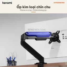 Giá đỡ màn hình HyperWork T6 V2 1 màn 17-32 inch 2-9 kg Piston Hyper Lift Chỉnh kháng lực VESA 75x75 100x100 mm 4