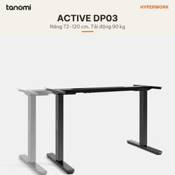 Bàn nâng hạ HyperWork Active DP03 2 động cơ Tải 90 kg Nâng 72-120 cm Ghi nhớ 3 vị trí bàn đứng làm việc 3