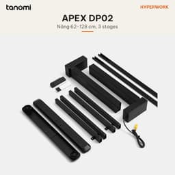 Bàn nâng hạ HyperWork Apex DP02 2 động cơ 3 stage Tải 100 kg Nâng 62-128 cm bàn đứng làm việc bàn nâng hạ điện 6