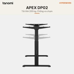 Bàn nâng hạ HyperWork Apex DP02 2 động cơ 3 stage Tải 100 kg Nâng 62-128 cm bàn đứng làm việc bàn nâng hạ điện 5