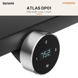 Khung bàn nâng hạ HyperWork Atlas DP01 2 động cơ Tải 120 kg Nâng 60-126 cm Điều khiển xoay chân bàn nâng hạ 7