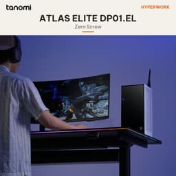 Bàn nâng hạ HyperWork Atlas Elite DP01.EL 2 động cơ Mặt 160x82 cm LED RGB Inline Power bàn đứng làm việc 7