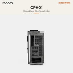 Giá treo CPU dưới bàn HyperWork CPH01 Tải 10 kg Xoay 360 độ Case 8,8-20,3 cm Hợp bàn nâng hạ Đen 8