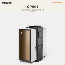 Giá treo CPU dưới bàn HyperWork CPH01 Tải 10 kg Xoay 360 độ Case 8,8-20,3 cm Hợp bàn nâng hạ Đen 3