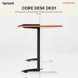 Bàn văn phòng khung thép HyperWork Core Desk DK01 Mặt 1m2 1m4 Tải 80 kg Khung thép Khung chỉnh dài 7