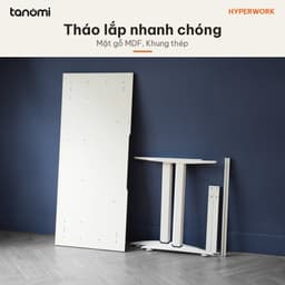 Bàn văn phòng khung thép HyperWork Core Desk DK01 Mặt 1m2 1m4 Tải 80 kg Khung thép Khung chỉnh dài 4