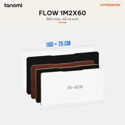 Mặt bàn gỗ MFC bo góc HyperWork Flow 1m2 1m4 1m6 Bo 4 góc Gỗ MFC P2 Cạnh sau vát đi dây mặt bàn làm việc 8