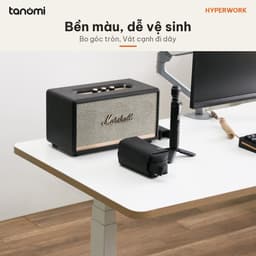 Mặt bàn gỗ MFC bo góc HyperWork Flow 1m2 1m4 1m6 Bo 4 góc Gỗ MFC P2 Cạnh sau vát đi dây mặt bàn làm việc 7