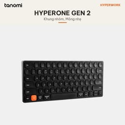 Bàn phím không dây HyperWork HyperOne Gen 2 Khung nhôm Bluetooth 5.1 295 gram Nhỏ gọn Kết nối 4 thiết bị Đen 2