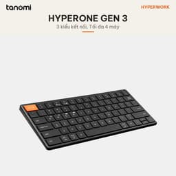 Bàn phím không dây HyperWork HyperOne Gen 3 Full nhôm 3 chế độ kết nối Pin 300 giờ Kết nối 4 thiết bị Đen 3