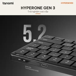 Bàn phím không dây HyperWork HyperOne Gen 3 Full nhôm 3 chế độ kết nối Pin 300 giờ Kết nối 4 thiết bị Đen 5