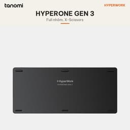 Bàn phím không dây HyperWork HyperOne Gen 3 Full nhôm 3 chế độ kết nối Pin 300 giờ Kết nối 4 thiết bị Đen 2