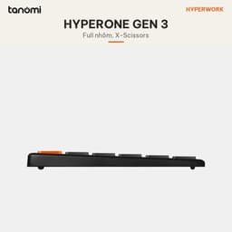 Bàn phím không dây HyperWork HyperOne Gen 3 Full nhôm 3 chế độ kết nối Pin 300 giờ Kết nối 4 thiết bị Đen 8