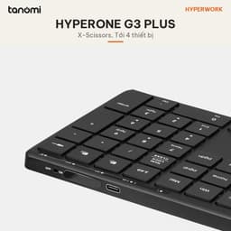 Bàn phím không dây HyperWork HyperOne Gen 3 Plus Fullsize 108 phím Full nhôm Mỏng 10 mm 3 chế độ kết nối Có phím số 7