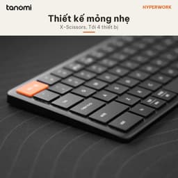 Bàn phím không dây HyperWork HyperOne Gen 3 Plus Fullsize 108 phím Full nhôm Mỏng 10 mm 3 chế độ kết nối Có phím số 6