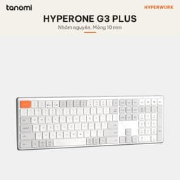 Bàn phím không dây HyperWork HyperOne Gen 3 Plus Fullsize 108 phím Full nhôm Mỏng 10 mm 3 chế độ kết nối Có phím số 8