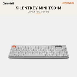 Bàn phím không dây HyperWork SilentKey Mini TS01M 84 phím Bỏ phím số Kết nối 5 thiết bị Gõ êm X-Scissors 2