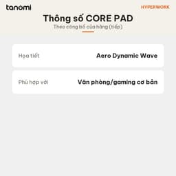 Lót chuột HyperWork Core Pad Cỡ Nhỏ Dày 4 mm Chống nước Đế cao su chống trượt 8