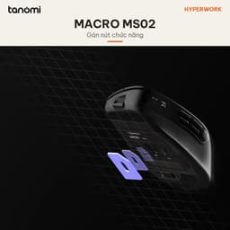 Chuột không dây HyperWork Macro MS02 DPI 6000 9 nút gán chức năng Pin 750 mAh Có màn hình trên thân Đen 5