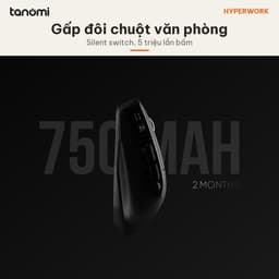 Chuột không dây HyperWork Macro MS02 DPI 6000 9 nút gán chức năng Pin 750 mAh Có màn hình trên thân Đen 7