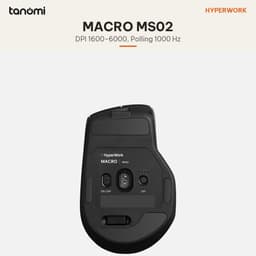 Chuột không dây HyperWork Macro MS02 DPI 6000 9 nút gán chức năng Pin 750 mAh Có màn hình trên thân Đen 3