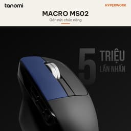 Chuột không dây HyperWork Macro MS02 DPI 6000 9 nút gán chức năng Pin 750 mAh Có màn hình trên thân Đen 6