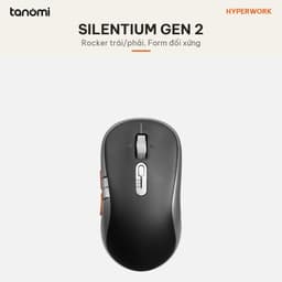 Chuột không dây HyperWork Silentium Gen 2 MS01.G2 Con lăn ngang Pin 70 ngày DPI 4800 Click im lặng 3 thiết bị 3