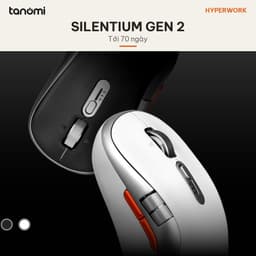 Chuột không dây HyperWork Silentium Gen 2 MS01.G2 Con lăn ngang Pin 70 ngày DPI 4800 Click im lặng 3 thiết bị 7