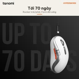Chuột không dây HyperWork Silentium Gen 2 MS01.G2 Con lăn ngang Pin 70 ngày DPI 4800 Click im lặng 3 thiết bị 5