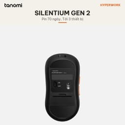 Chuột không dây HyperWork Silentium Gen 2 MS01.G2 Con lăn ngang Pin 70 ngày DPI 4800 Click im lặng 3 thiết bị 9