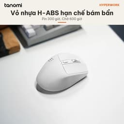 Chuột không dây HyperWork Silentium MS01 Công thái học Click im lặng Pin 300 giờ Kết nối 3 thiết bị DPI 2400 5