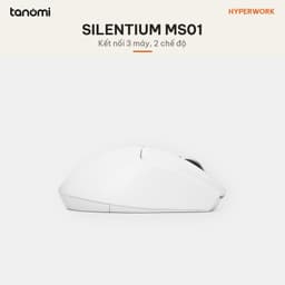 Chuột không dây HyperWork Silentium MS01 Công thái học Click im lặng Pin 300 giờ Kết nối 3 thiết bị DPI 2400 6