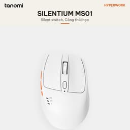 Chuột không dây HyperWork Silentium MS01 Công thái học Click im lặng Pin 300 giờ Kết nối 3 thiết bị DPI 2400 2