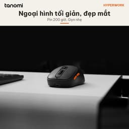 Chuột không dây HyperWork Silentium Mini MS01M Click im lặng 2 chế độ kết nối DPI 1600 Nhỏ gọn chuột văn phòng 6
