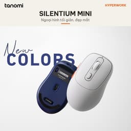 Chuột không dây HyperWork Silentium Mini MS01M Click im lặng 2 chế độ kết nối DPI 1600 Nhỏ gọn chuột văn phòng 7