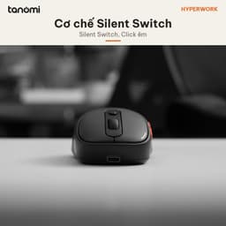 Chuột không dây HyperWork Silentium Mini MS01M Click im lặng 2 chế độ kết nối DPI 1600 Nhỏ gọn chuột văn phòng 4