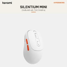 Chuột không dây HyperWork Silentium Mini MS01M Click im lặng 2 chế độ kết nối DPI 1600 Nhỏ gọn chuột văn phòng 3