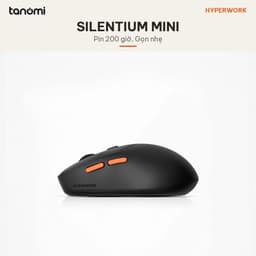 Chuột không dây HyperWork Silentium Mini MS01M Click im lặng 2 chế độ kết nối DPI 1600 Nhỏ gọn chuột văn phòng 8